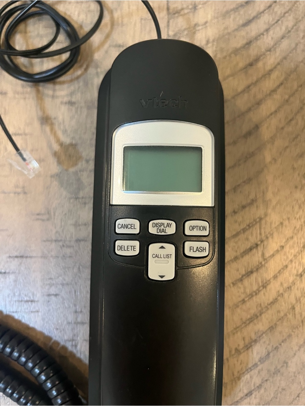 VTech Black Corded Phone Handset with LCD and Caller Controls